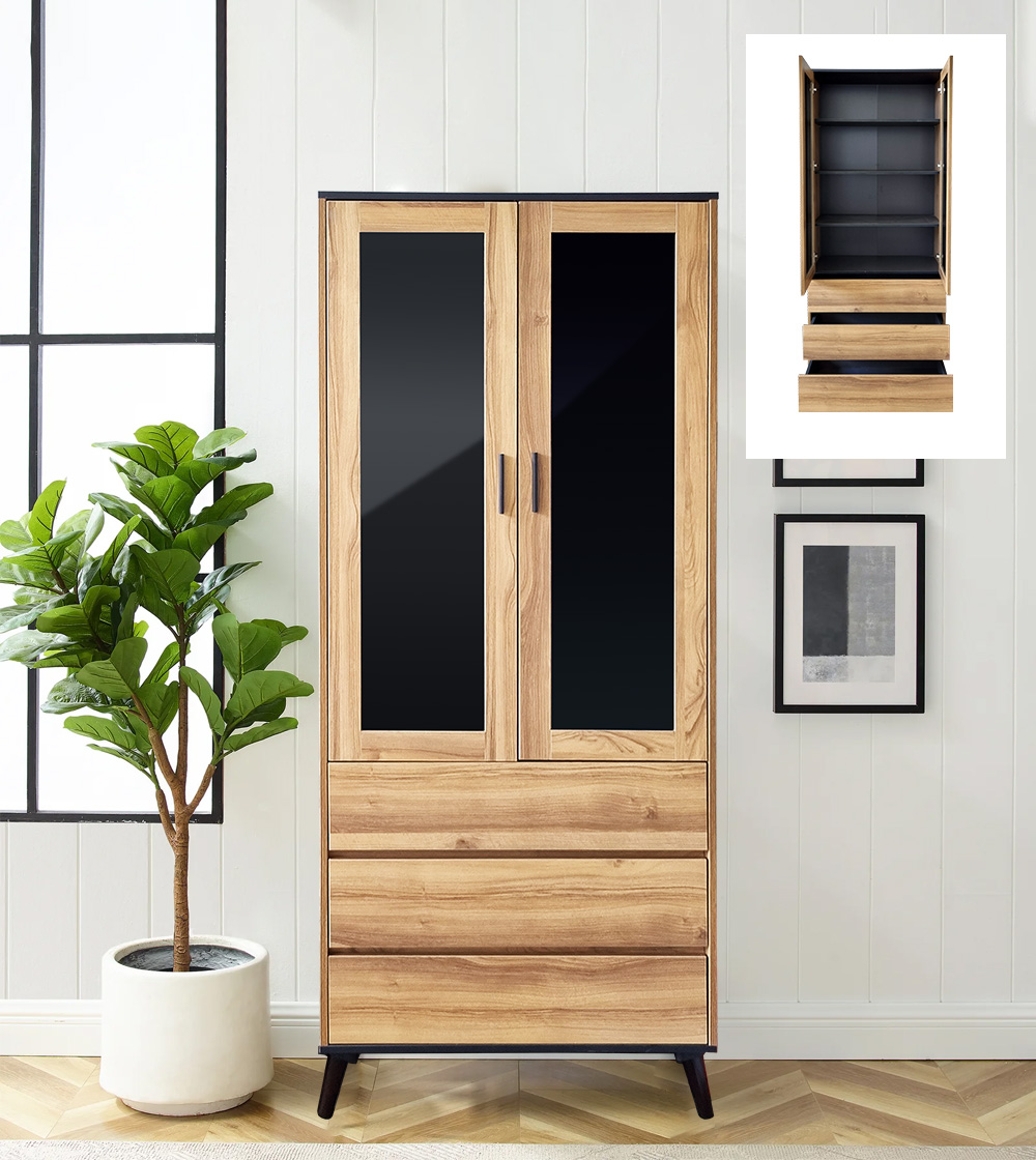 009- 2 DOOR BOOK CABINET 